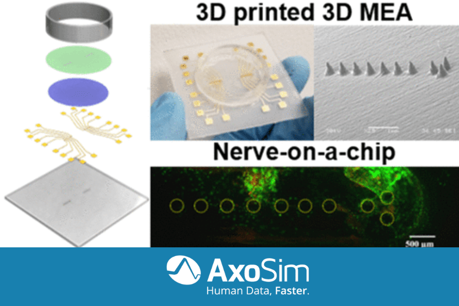 Fabrication and Characterization of 3D Printed, 3D Microelectrode Arrays for Interfacing with a Peripheral Nerve-on-a-Chip Featured Image